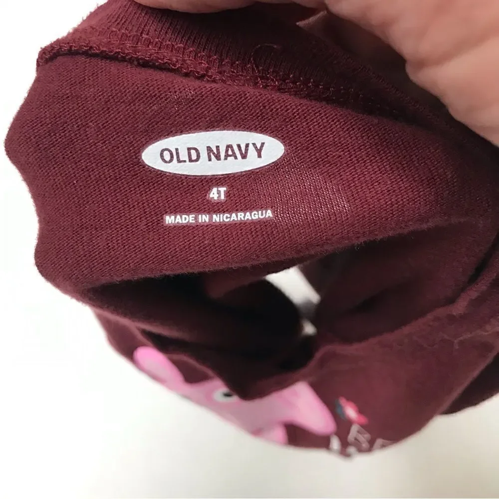 Old Navy Peppa Pig long sleeve T-shirt 4‎